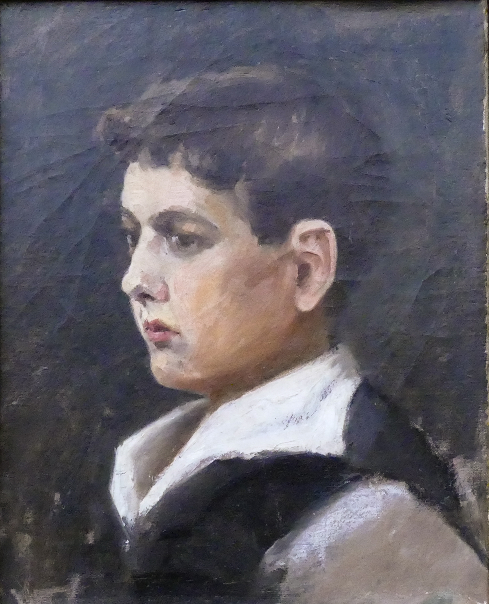 Antique Boy Portrait Oil Painting