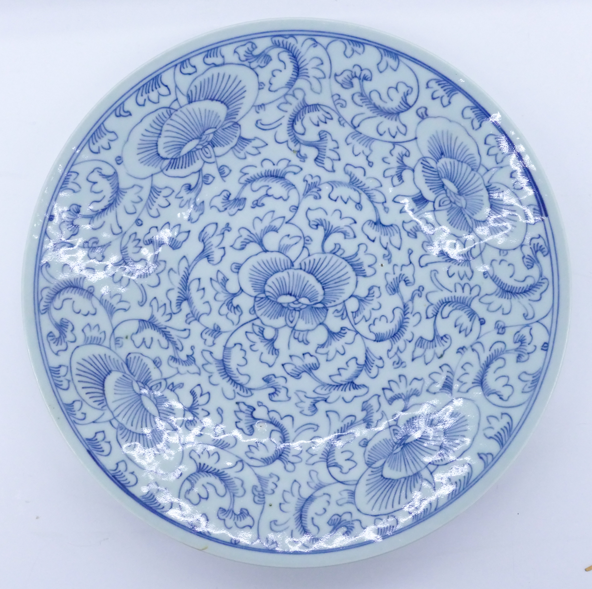 2pc Chinese Qing Blue White Plates 3cfc6a