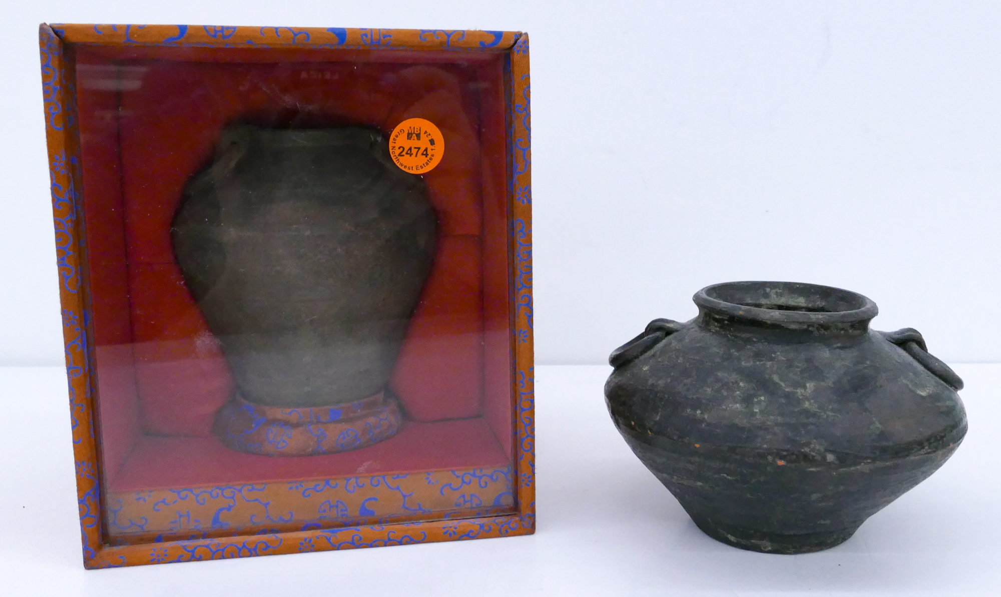 2pc Ancient Thai Handled Ceramic 3cfc7f