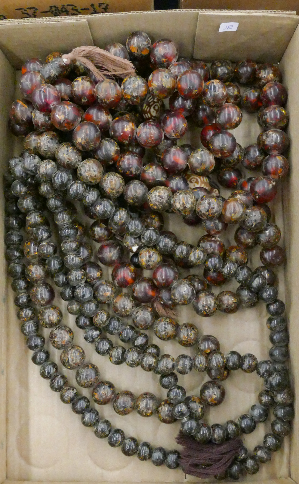 Box Asian Large Amber Prayer Bead 3cfcca