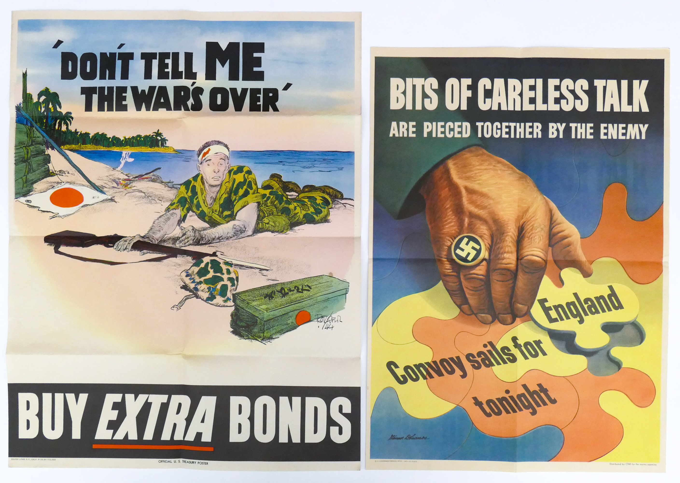 2pc WWII Posters by Steven Donahos