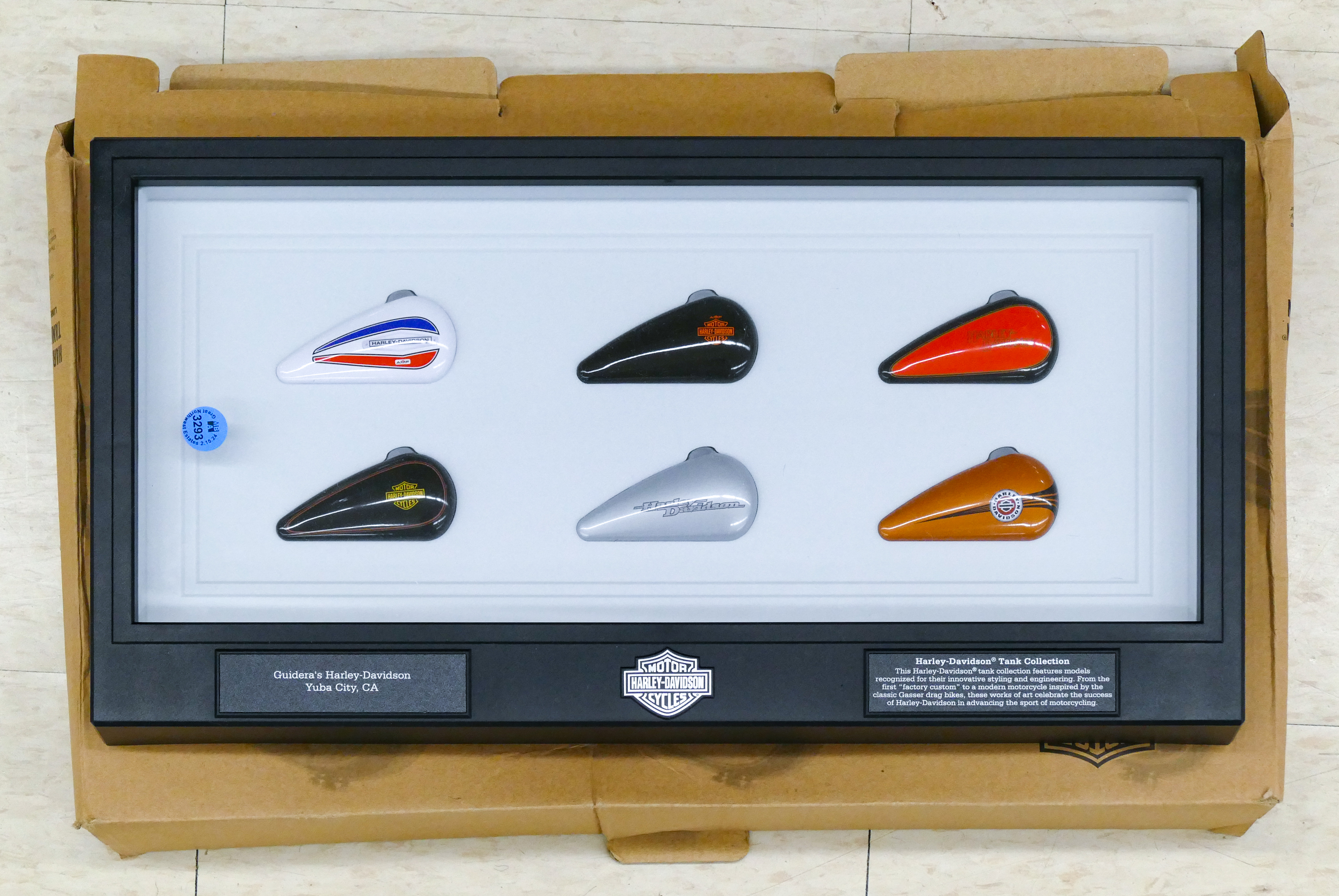 Harley Davidson Gas Tank Display Framed