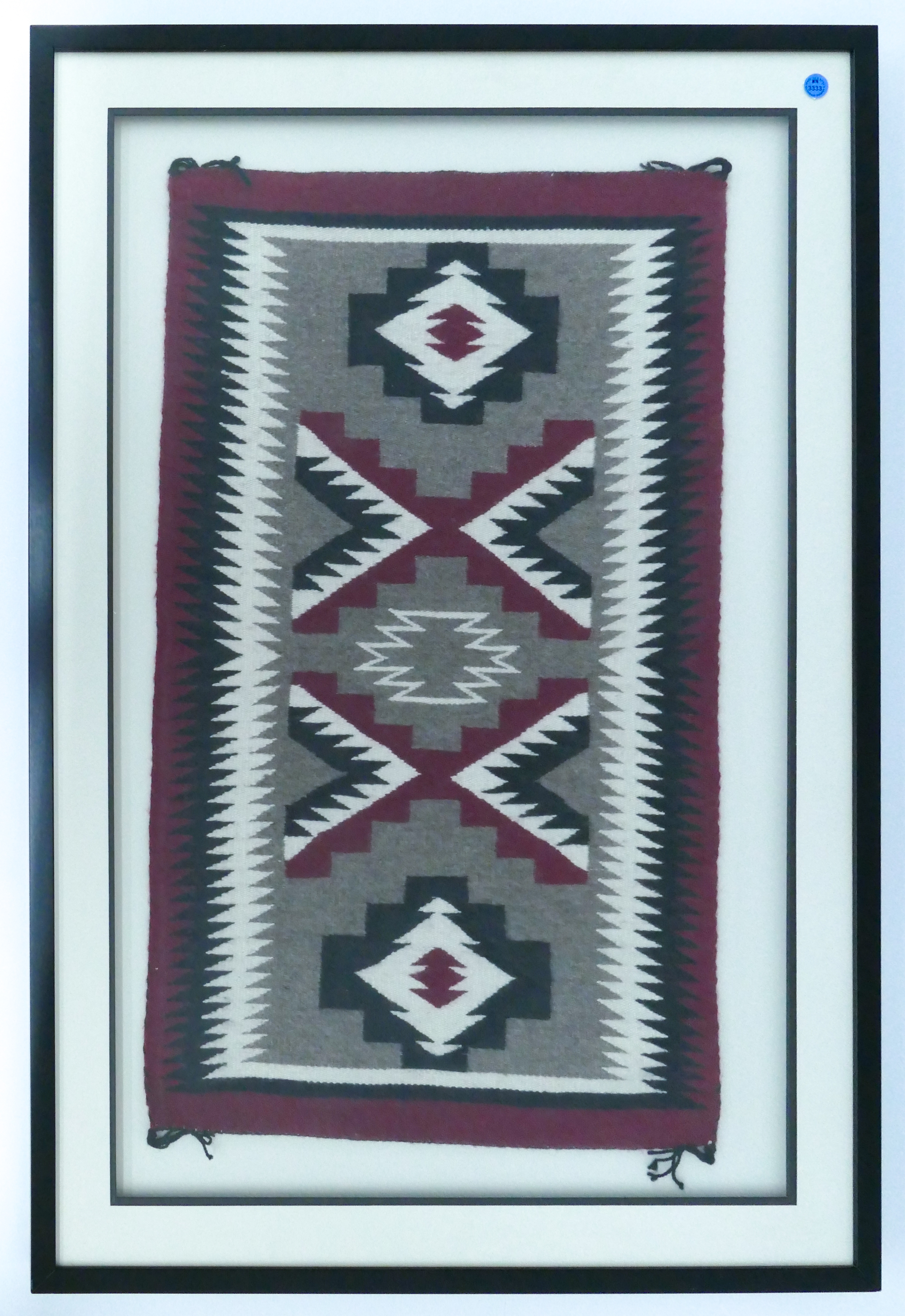 Navajo Wool Rug Mat Gallery Framed