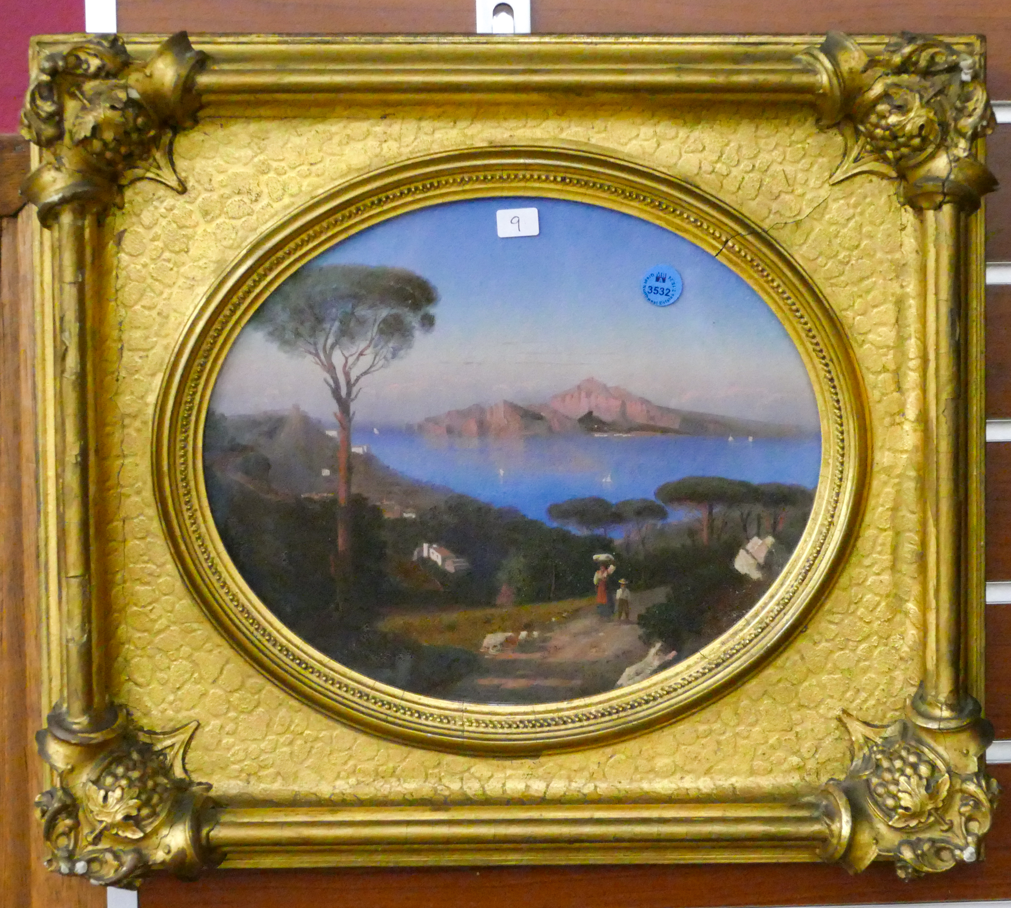 Antique Mediterranean Coast Oil 3cfef8