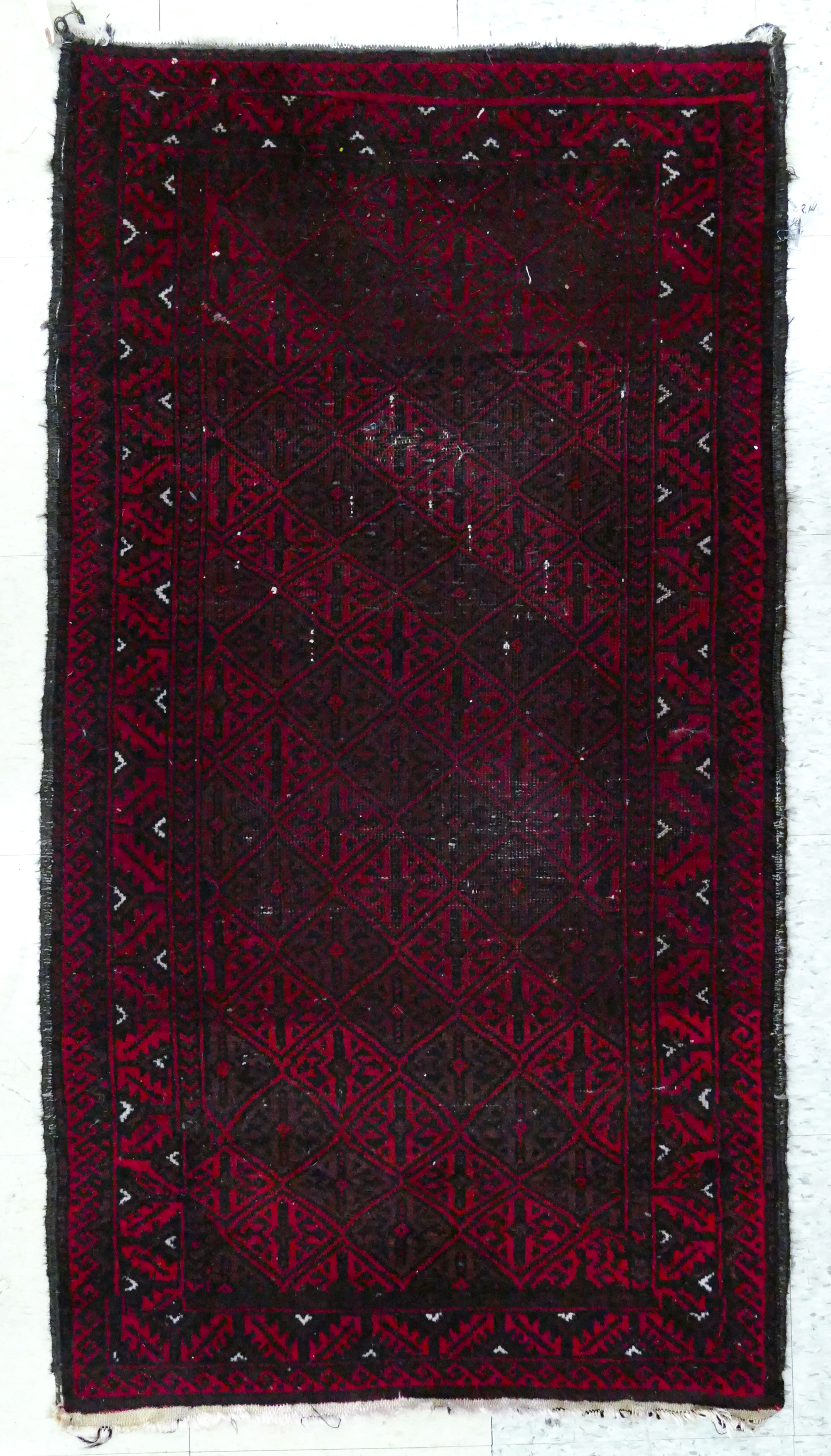 Old Afghan Small Red Oriental Rug 3cff07