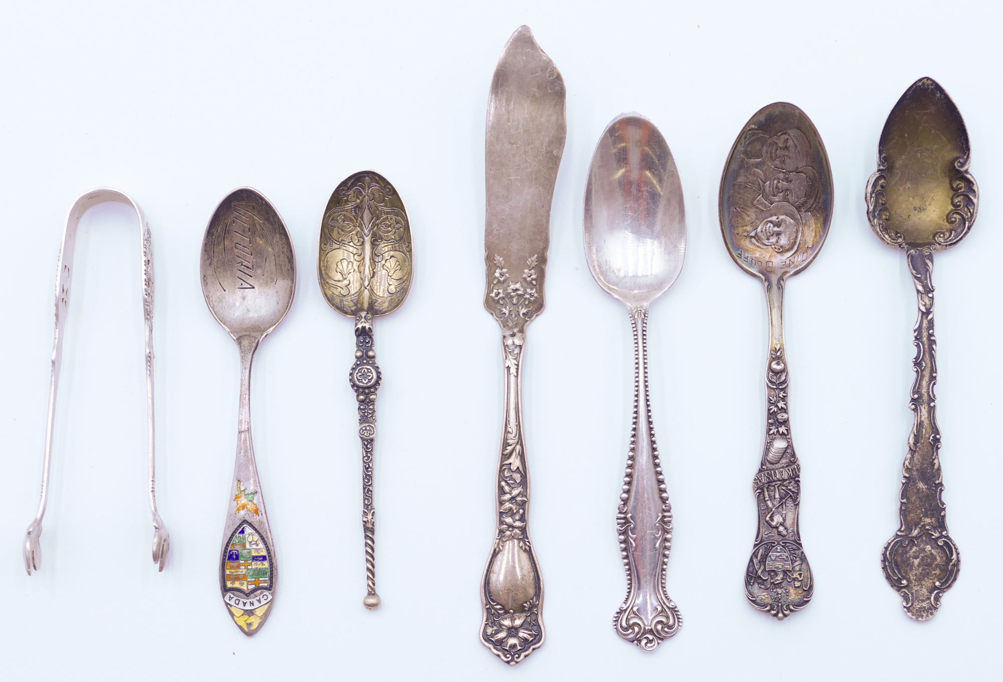 Box Misc Sterling Souvenir Spoons 3cff20