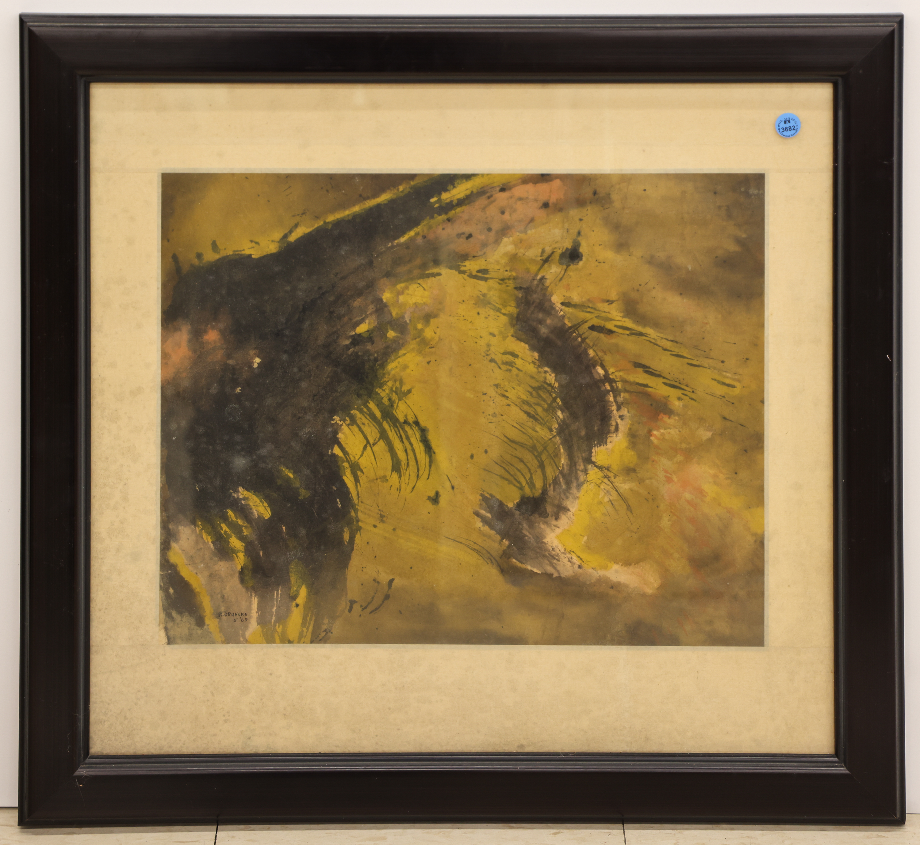 Mid Century R Gruhlke Abstract  3cff6f