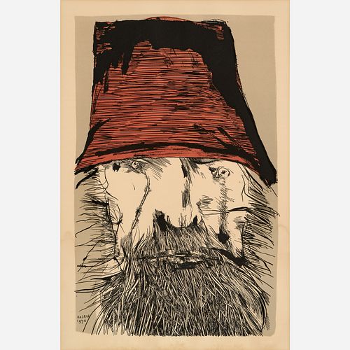 LEONARD BASKIN AHAB WITH A HAT (1970