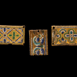 Three Rhenish Champlev and Gilt 3d0132