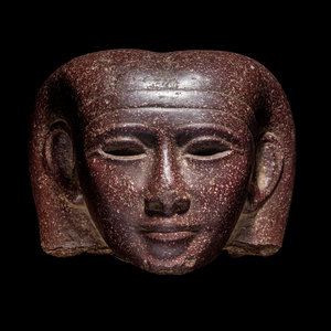 A Roman Porphyry Head of an Egyptian 3d0141