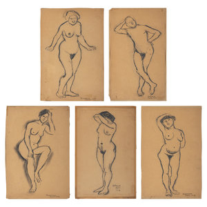 A Set of 15 Framed Figure Studies 3d0153