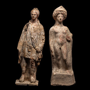 Two Boeotian Terracotta Figures
Circa