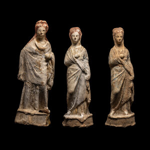 Three Boeotian Terracotta Figures
Circa