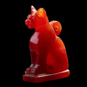 An Egyptian Carnelian Cat Amulet New 3d016d