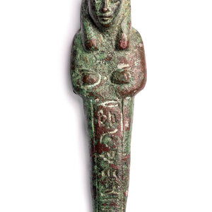 An Egyptian Bronze Ushabti of Wen Djebau En Djed Third 3d017e