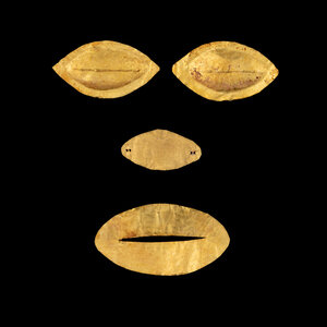 A Phoenician Gold Burial Mask 
Circa