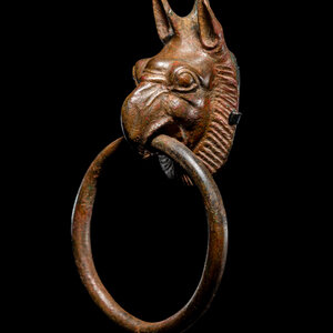 A Greek Bronze Handle with a Griffin 3d01b5