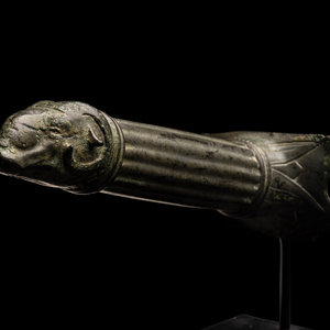 A Roman Bronze Handle with a Ram s 3d01c7