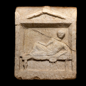 A Roman Marble Stele with Greek 3d01dc