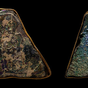 Two Roman Glass Fragments Circa 3d01e5