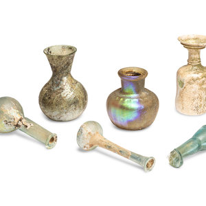 Eight Roman Glass Vessels
Circa