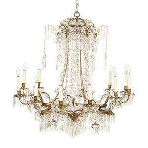 A Baltic Gilt Bronze and Cut Glass Chandelier
19th