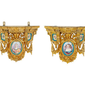 A Pair of Gilt Metal and S vres 3d0216