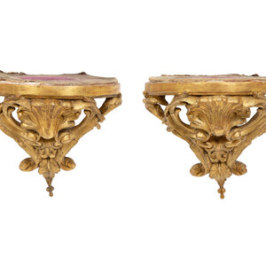 A Pair of Louis XV Style Giltwood 3d0221