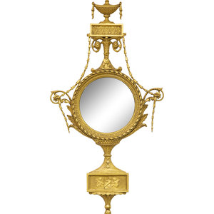 An Adam Style Giltwood Convex Mirror 19th 3d028a