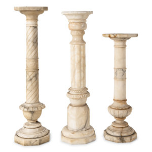 Two Continental Marble Pedestals 3d033a