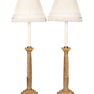 A Pair of Giltwood Table Lamps 3d0352