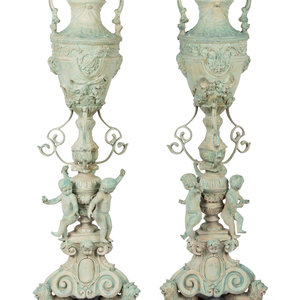 A Pair of Neoclassical Style Patinated 3d0357