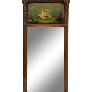 A Regency Carved Mahogany Mirror Early 3d0398