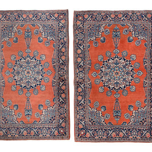 A Pair of Isfahan Silk Rugs Early 3d03bb