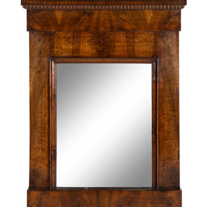 A Continental Walnut Mirror Early 3d040a