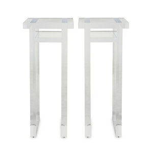 A Pair of Custom Acrylic Pedestals Height 3d042c