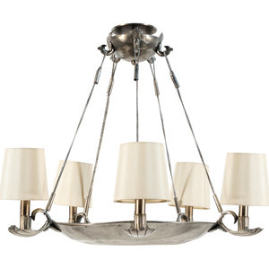 A Contemporary Pewter Five-Light