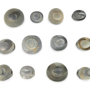 A Set of Twelve French Lead Hat 3d049c