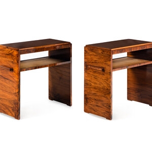 A Pair of Czech Stained Wood Side Tables
Circa