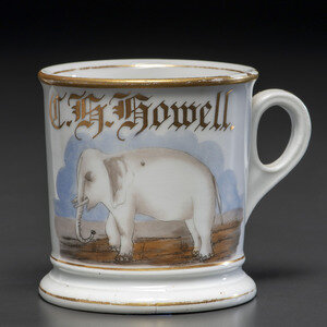 A Porcelain Shaving Mug Depicting