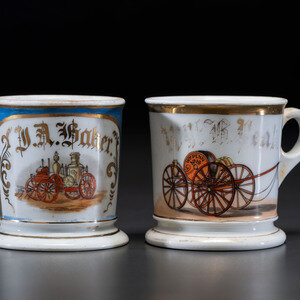 Two Fireman's Porcelain Occupational