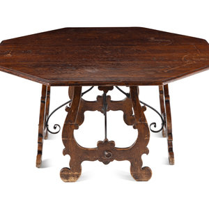 An Italian Marquetry Trestle Table
20th