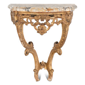 An Italian Giltwood Marble-Top