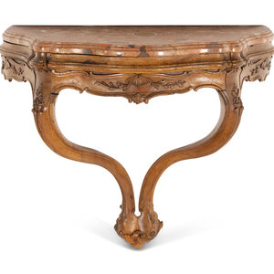 A North Italian Walnut Marble-Top