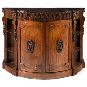 A Continental Carved Oak Demilune 3d072c