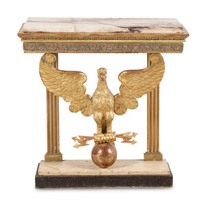 A Swedish Giltwood Marble-Top Pier