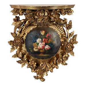 An Italian Painted and Carved Giltwood 3d0852