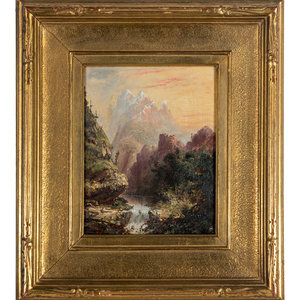 Henry Boese American 1824 1863 Landscape oil 3d0882