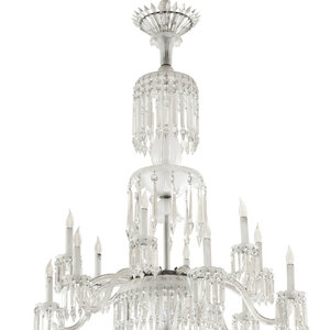 A Baccarat Cut and Etched Glass Twelve-Light