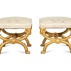 A Pair of Empire Style Giltwood 3d08f4